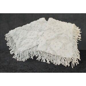 Chenille Better Trends Pillow Shams Fringe Mint Green 100% Cotton Made In India